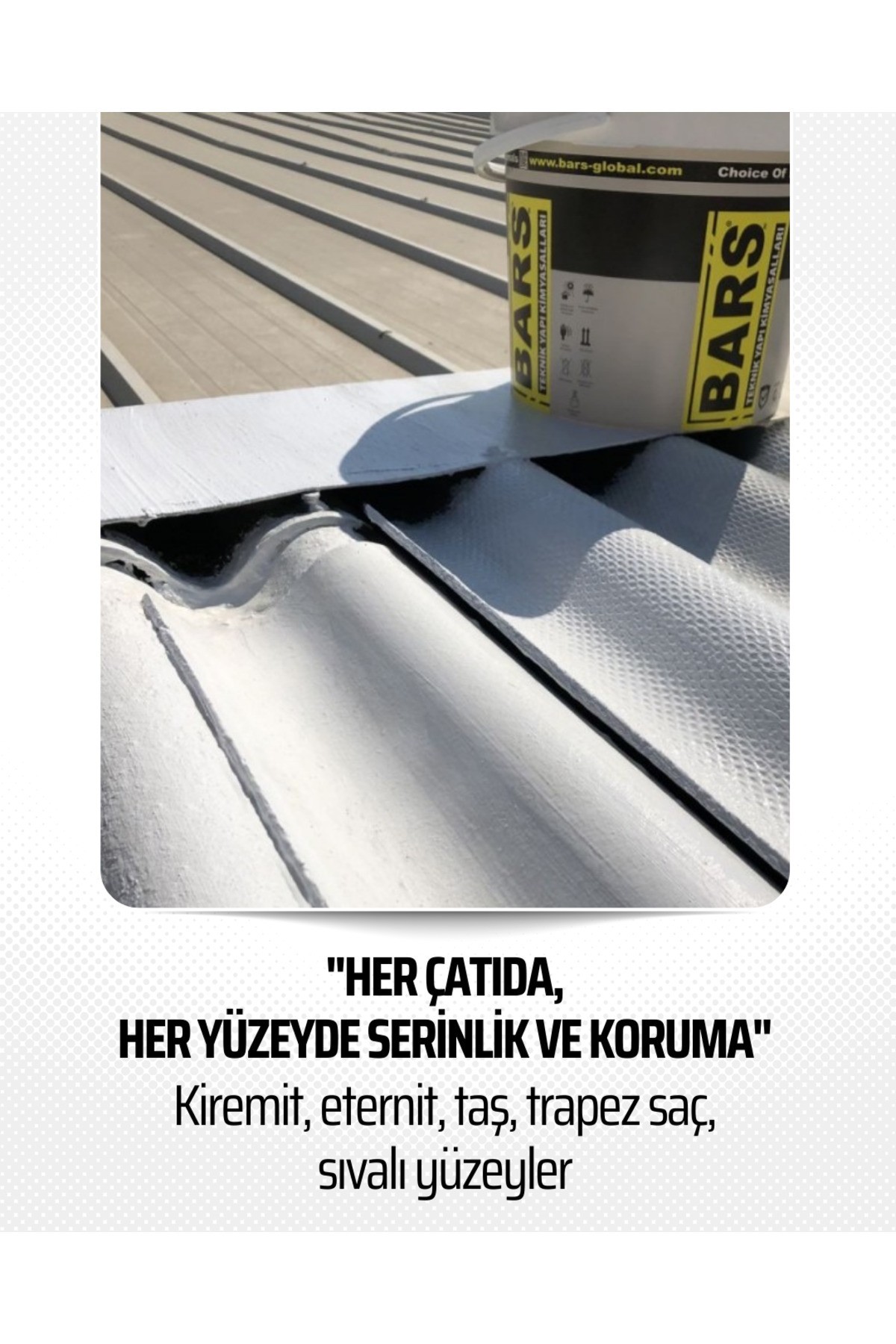 320 ÇATI, TERAS, DAM İÇİN ISI VE SU YALITIM SAĞLAYAN BEYAZ KAPLAMA BOYA