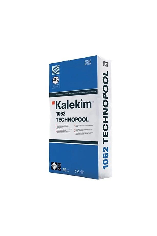 1062-Technopool Su Yalıtımı Katkı Sağlayan Yapıştırma Harcı (Gri)  C1Te 25 Kg