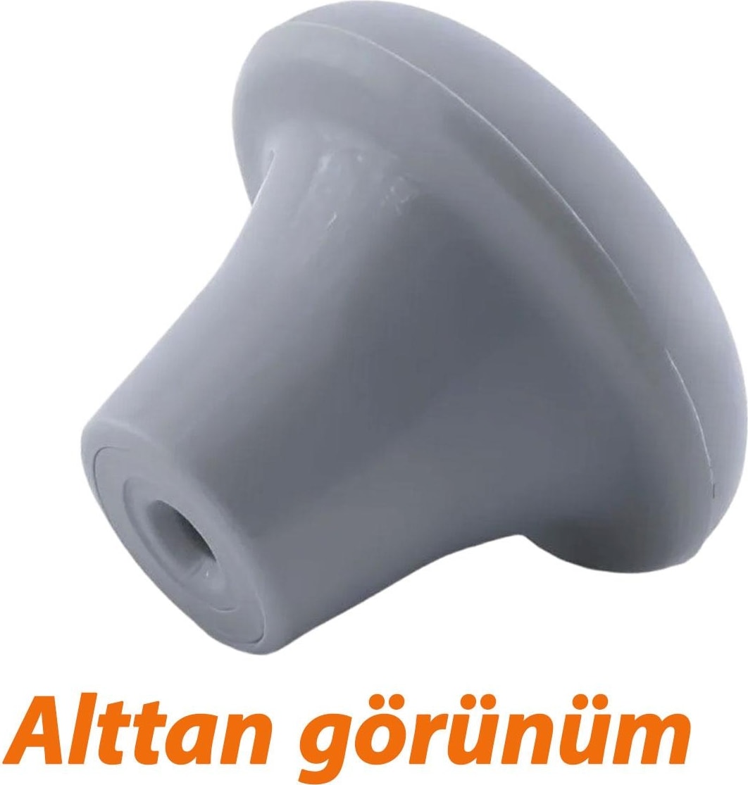 8 Adet Sert Plastik Mantar Düğme Kulp Gri Dolap Mobilya Mutfak Dolabı Çekmece Kapak Kulpu Kulbu