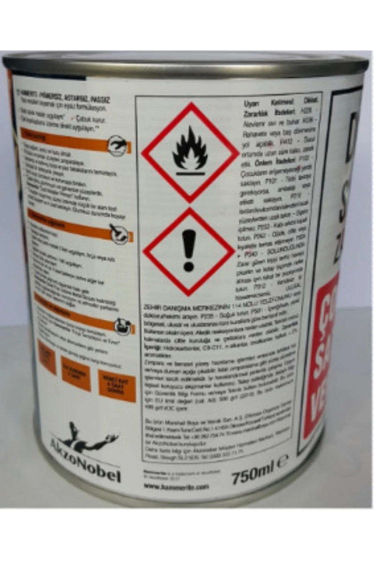 Marshall Direkt Pas Üstüne Pürüzsüz Yağlı Boya Beyaz Rengi 0.75 lt