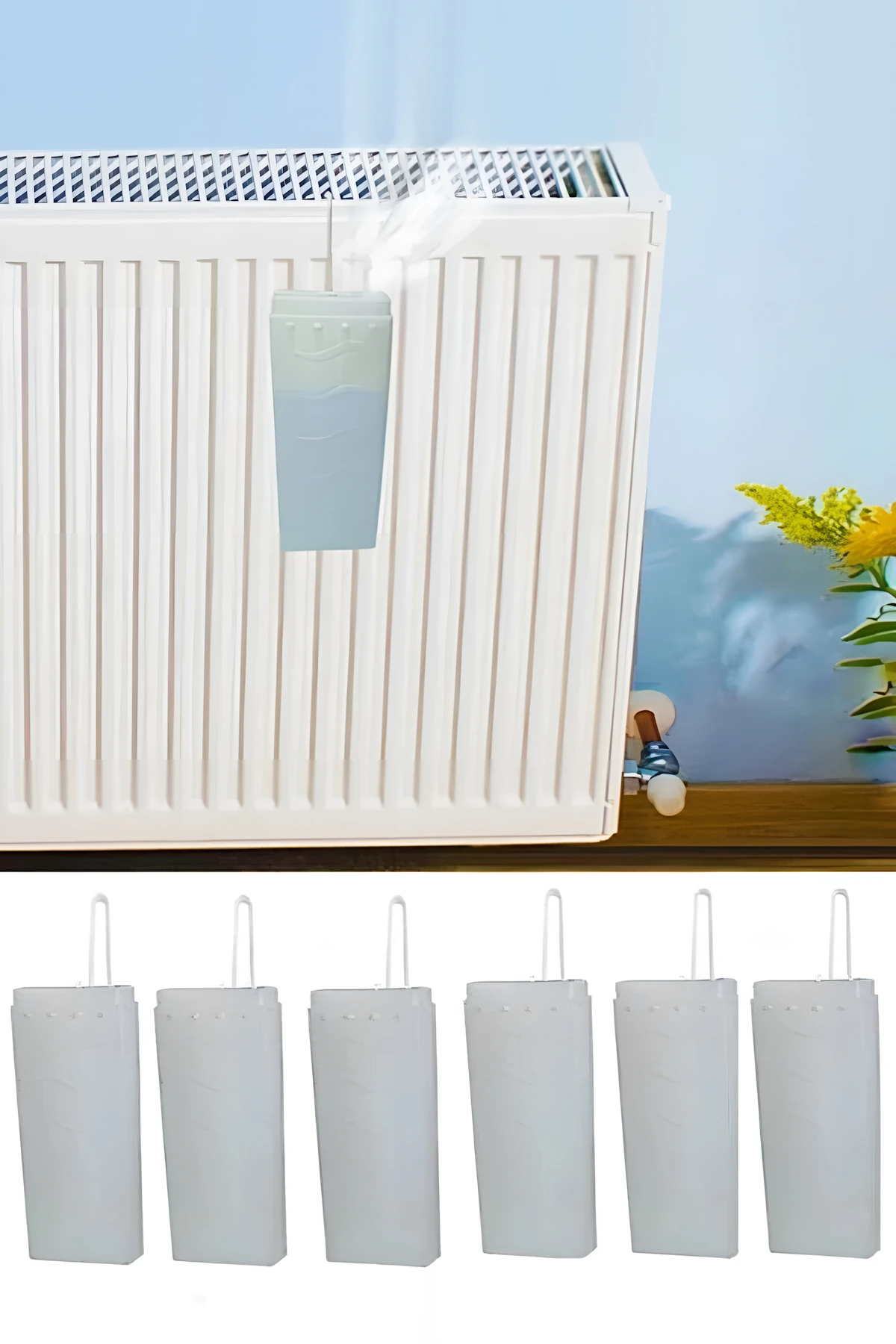 Hava Nemlendirici Plastik Kalorifer Suluğu Petek Nemlendirici Kap ( 6 Adet )