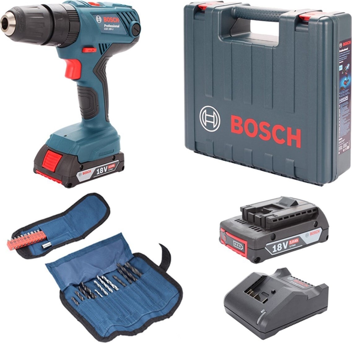 BOSCH Gsb 180-LI Akülü Darbeli Vidalama 18V 2,0 Ah - 06019F8308