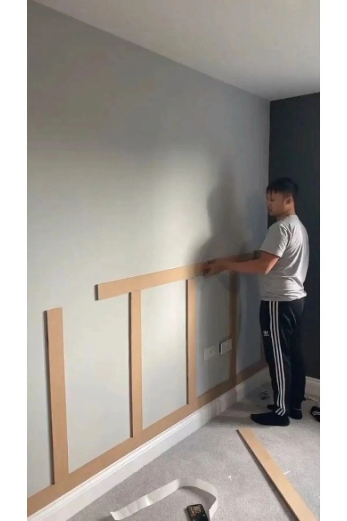 Iskandinav Duvar Çıtası 1 Paket(5 Adet) 100×8 cm