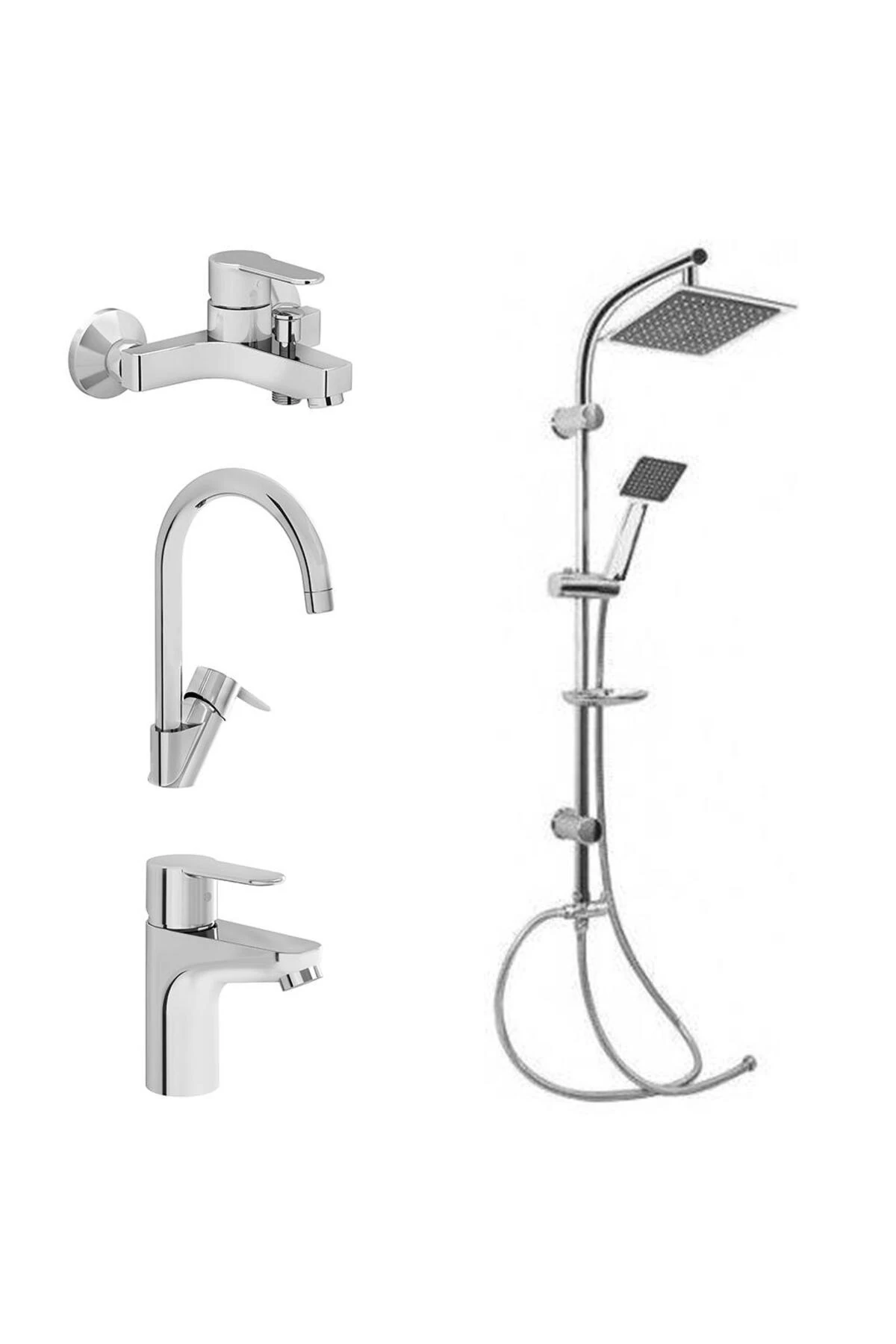 Win S Batarya Set Ve Gms Karine Tepe Yağmurlama Duş Takımı