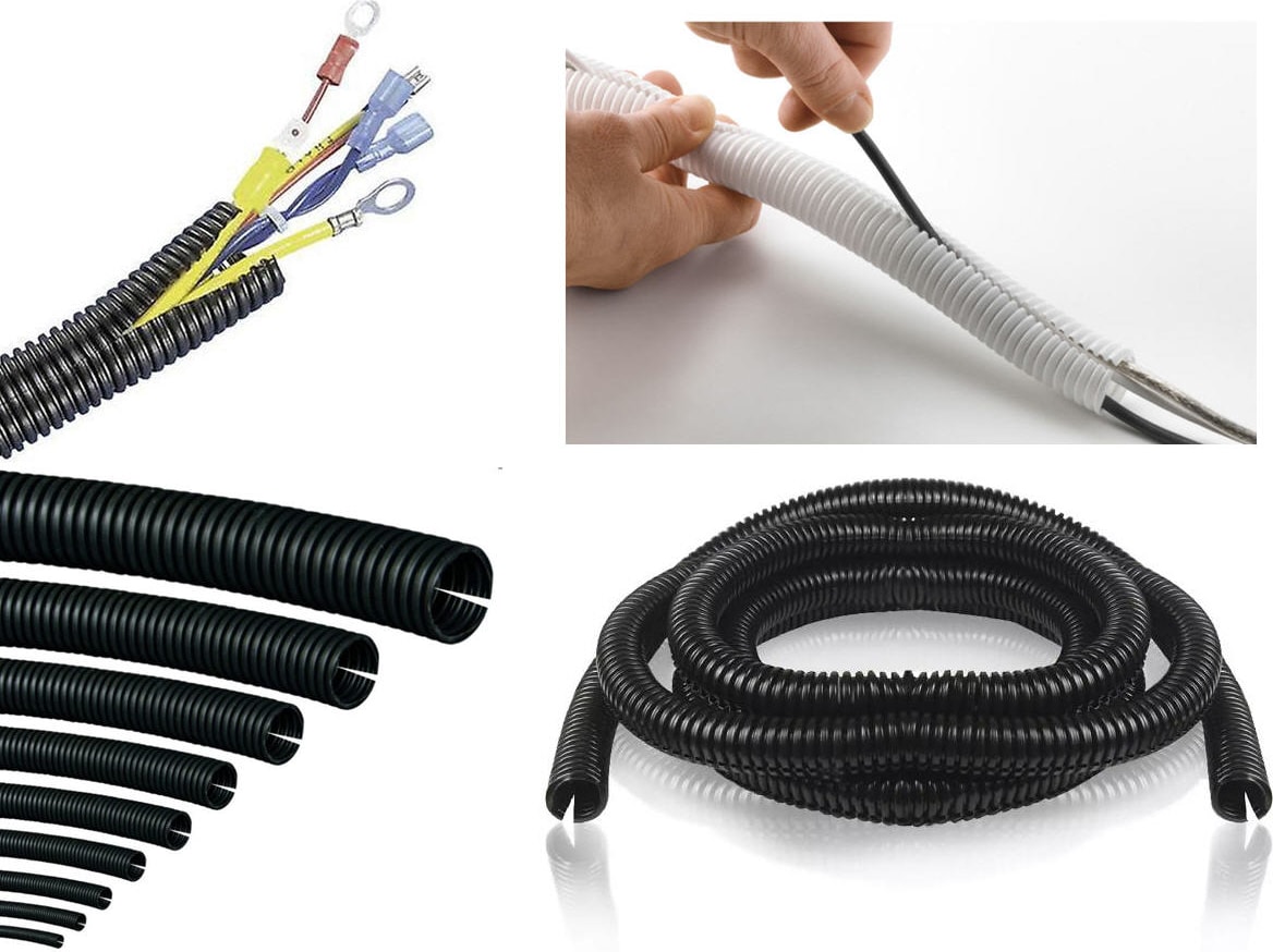 10MM Kablo Tesisat Gizleme Düzenleme Yarıklı Spiral Hortum