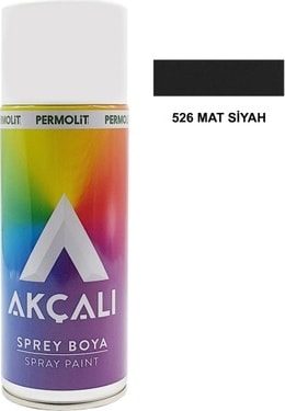 AKÇALI  Sprey Boya Mat Siyah - 526 - 12 Adet
