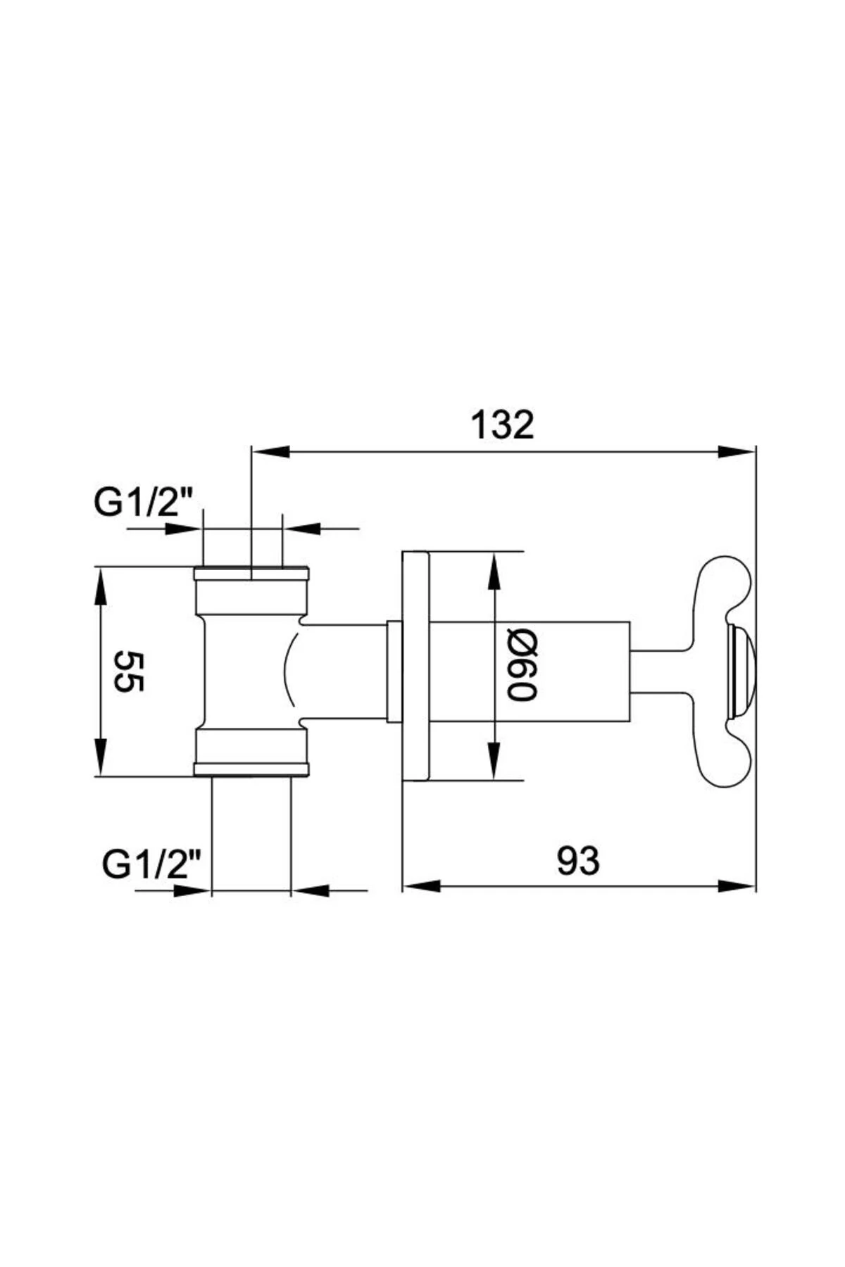 Neo Klasik Ara Kesme Valfi Taharet Musluğu 102151009