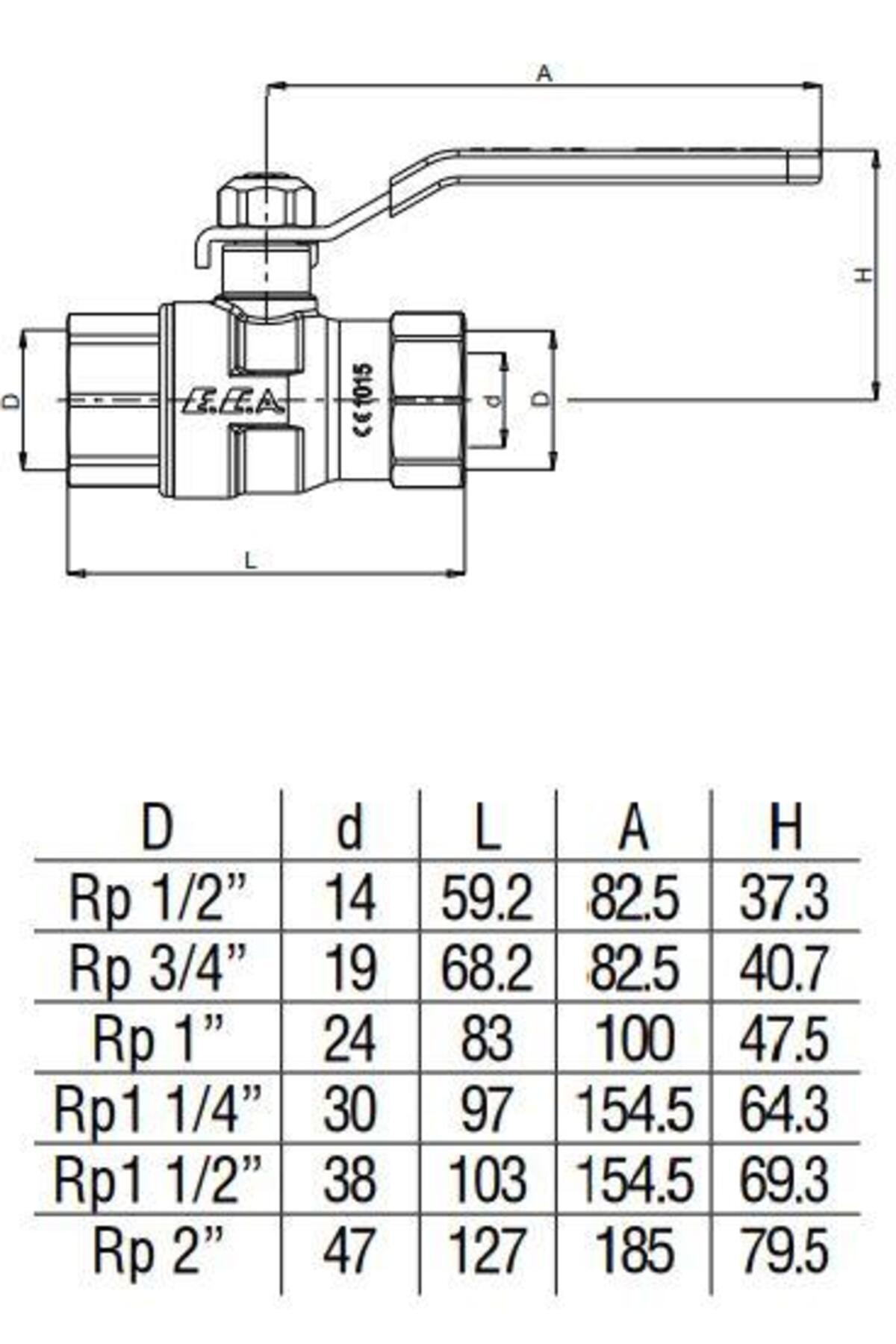 1/2 Doğalgaz Küresel Valfi 602122151