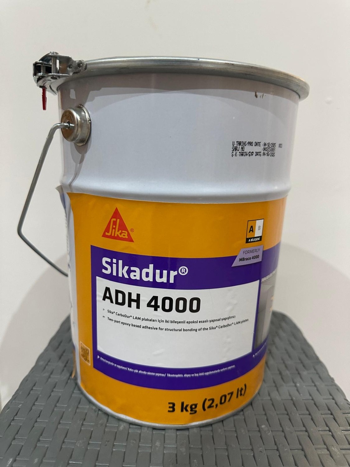 dur ADH-4000 (MASTERBRACEADH4000) Karbon Lifli Polimer Plakaları Yapıştırma 6kg (3+3)