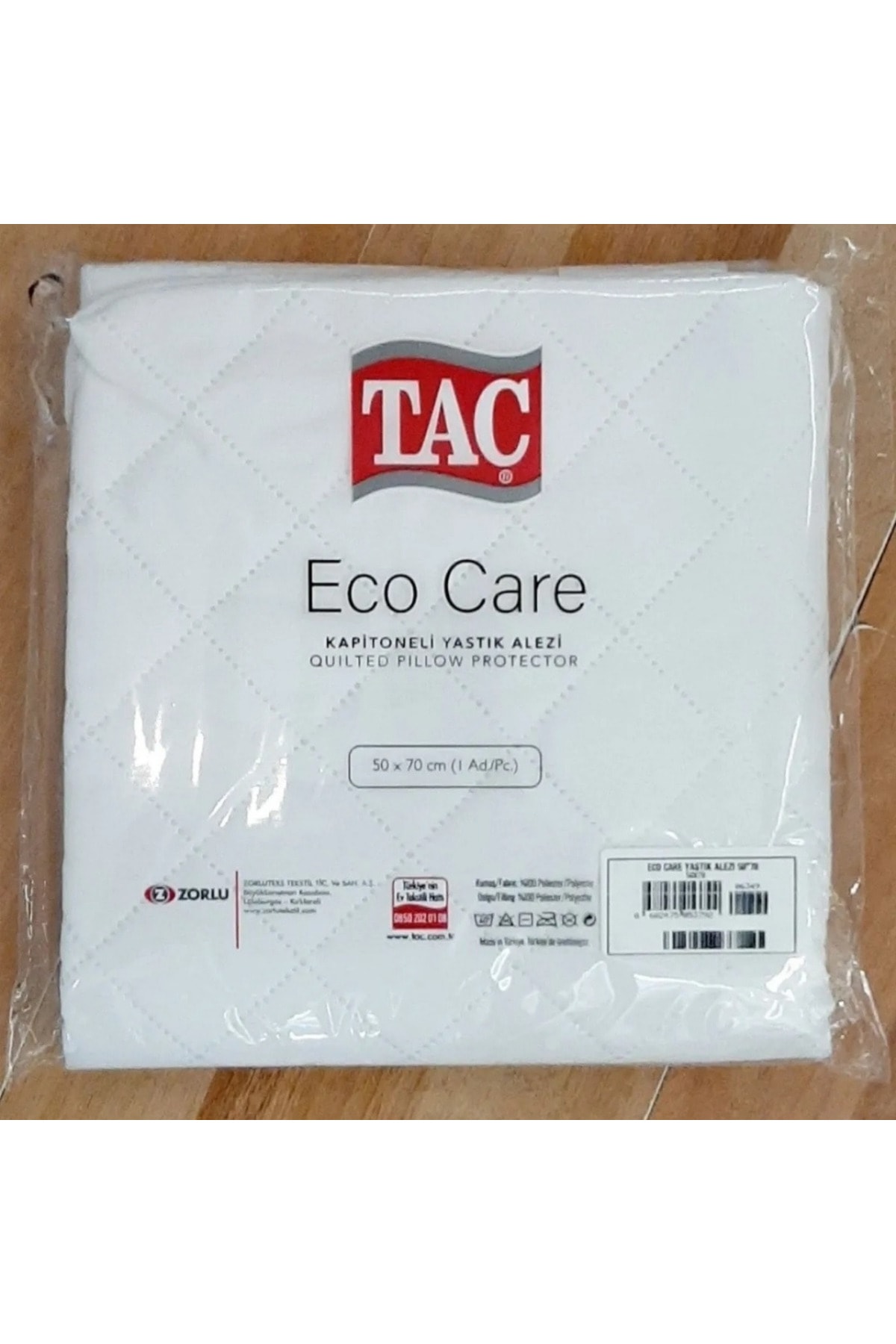 Eco Care Soft Kapitoneli Yastık Alezi 50 x 70 Cm Beyaz (2 Adet)