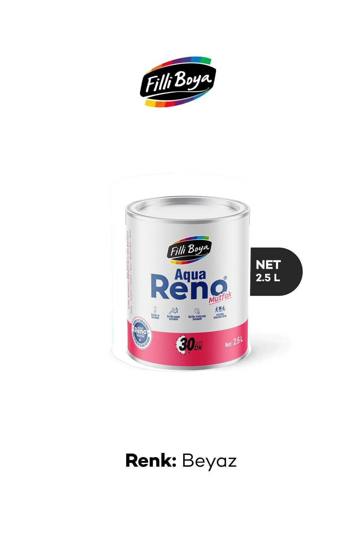 Filli Aqua Reno Mutfak Beyaz (0,75l - 2,5l)