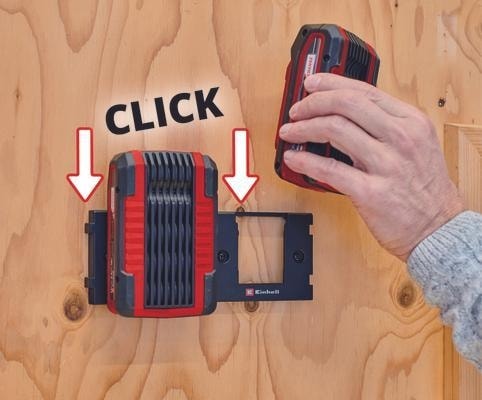 BOSCH Power X-Change Akü Sabitleme Aparatı (tüm Power X-Change akülerini saklamak için uygundur, sınırsız uzatılabilir, kolay kurulum, takılabilir işlev, vidalar ve duvar tapaları dahil) - 4514155