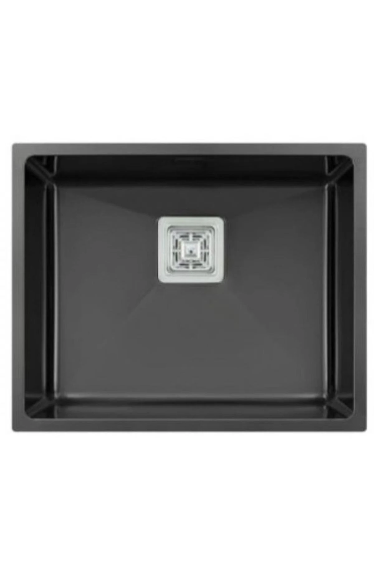 Paslanmaz Çelik Siyah Mutfak Evyesi 55x45x22 Pvd Krom Eviye