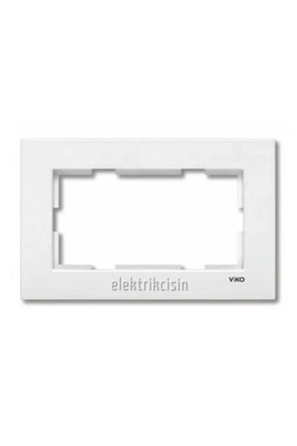 Karre Beyaz Ikili Priz Çerçevesi (yanlızca Çerçeve) - 5 Adet