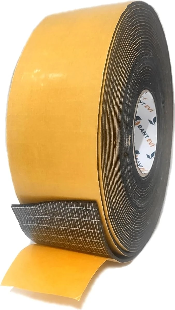 Evi Araç Oto Ses Isı Yalıtım 15METRE Yapışkanlı Kauçuk Izolasyon Malzemesi 3mm Kalınlık Yalıtım Bandı (5cm x 15MT)