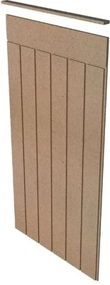 Maison Dekoratif Ahşap Duvar Paneli, 4mm Ham Mdf, Boyanabilir Duvar Çıtası (54 cm x 103 cm )