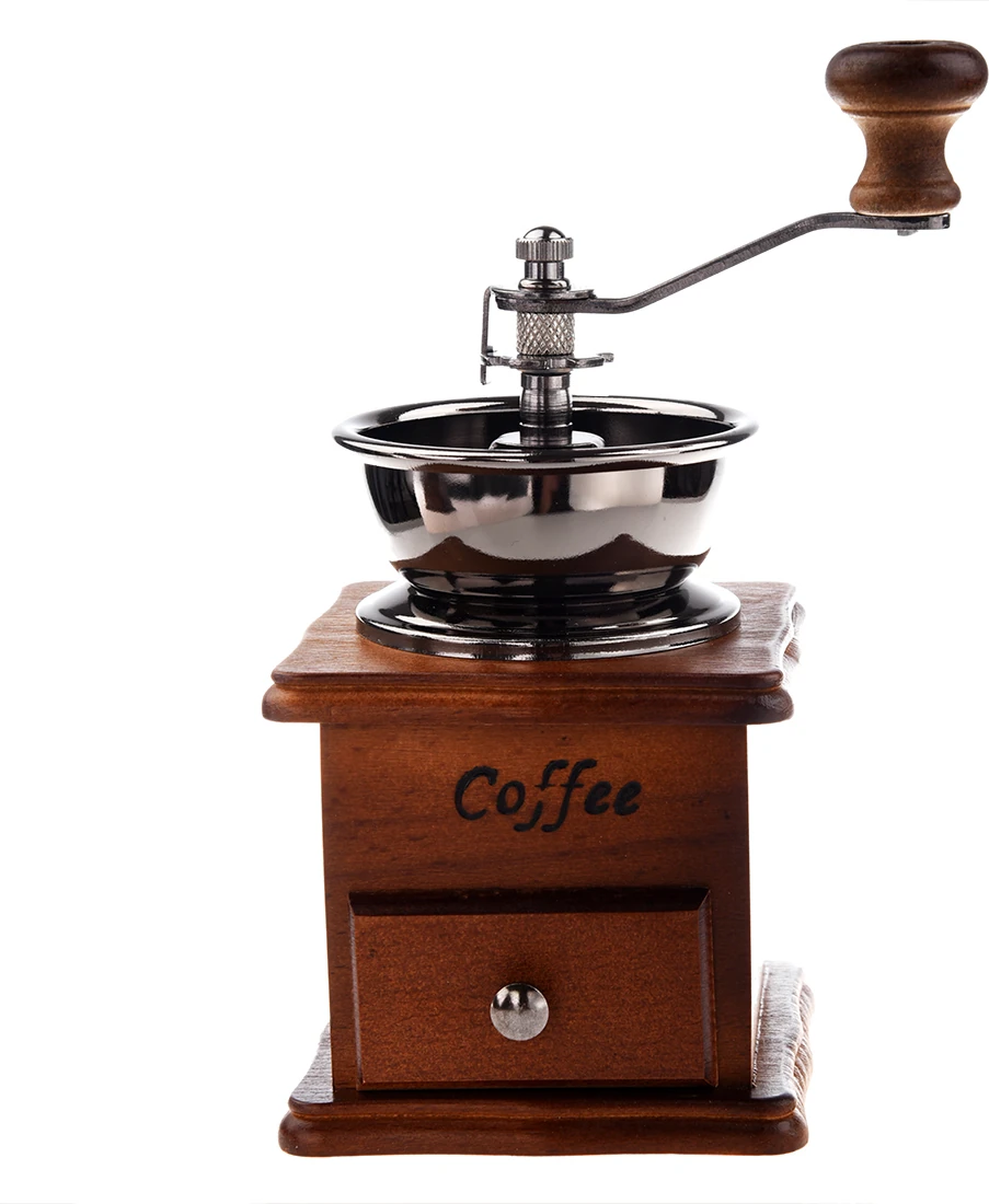 Manuel Kahve Değirmeni Ahşap / Metal El Değirmeni Baharat Değirmeni (Ahşap Rengi) (Yurt Dışından)
