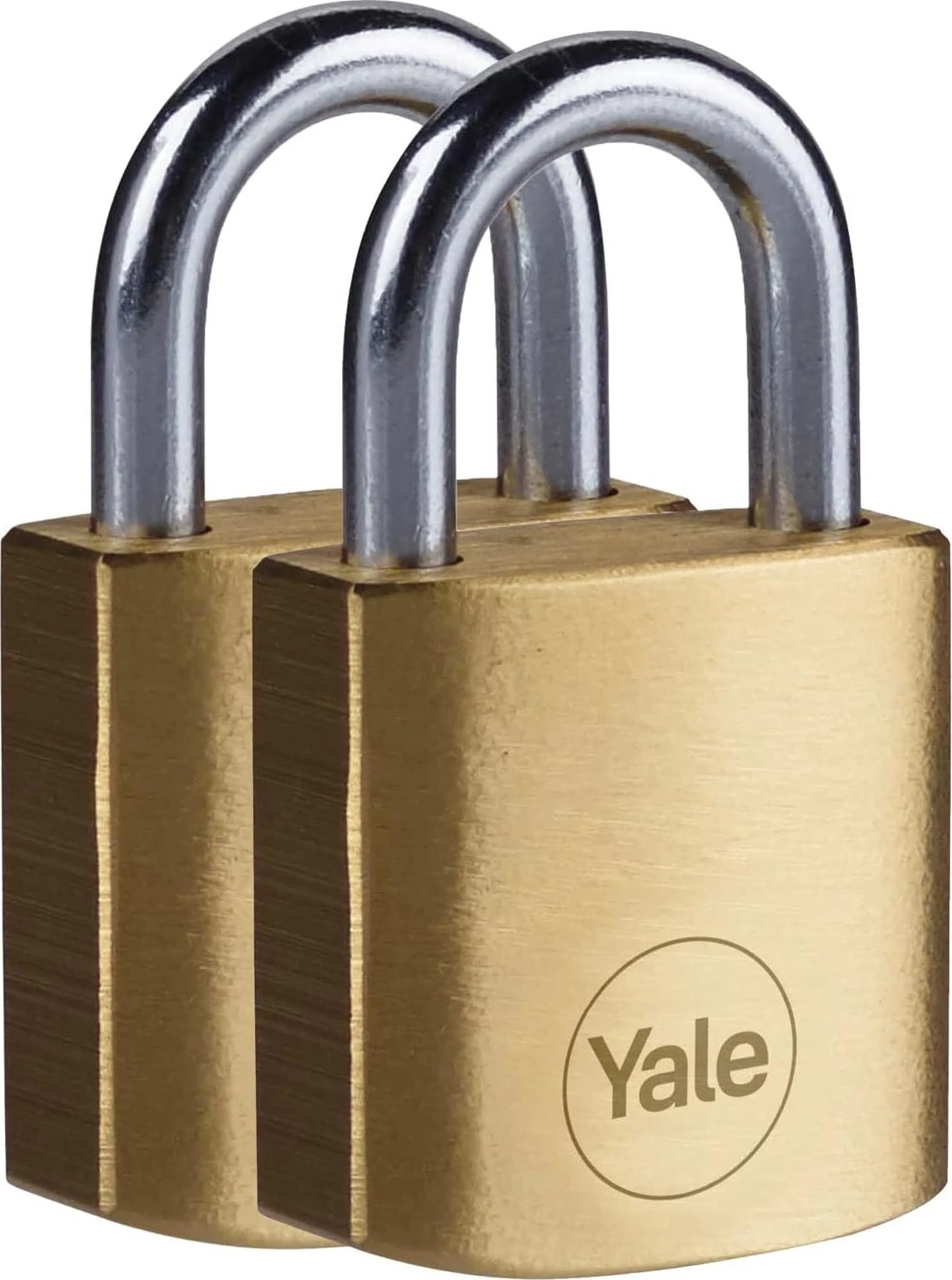 Y110B/30/115/2 - 30MM Pirinç Asma Kilit 2'li Set - Koruma - Çelik Halka - 3 Anahtar