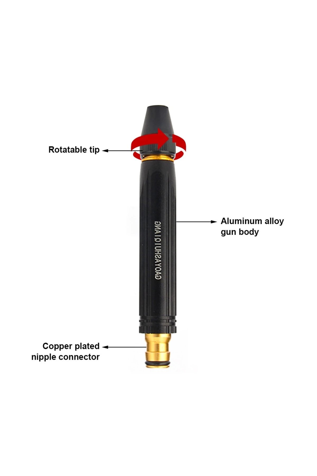 Yüksek Basınçlı Yıkama Ayarlanabilir Sprey Su Tabancası Hortum Ucu Aparat Başlık