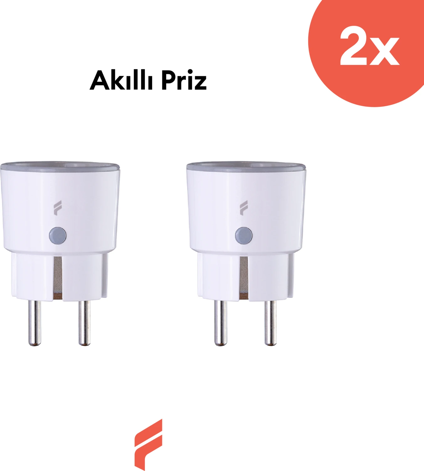Akıllı Priz (16 AMPER) 2'li Set, Uzaktan Kontrol, Anlık Enerji Tüketim Takip, Wifi, Zamanlayıcı, 2 Yıl Garantili, Tuya Destekli