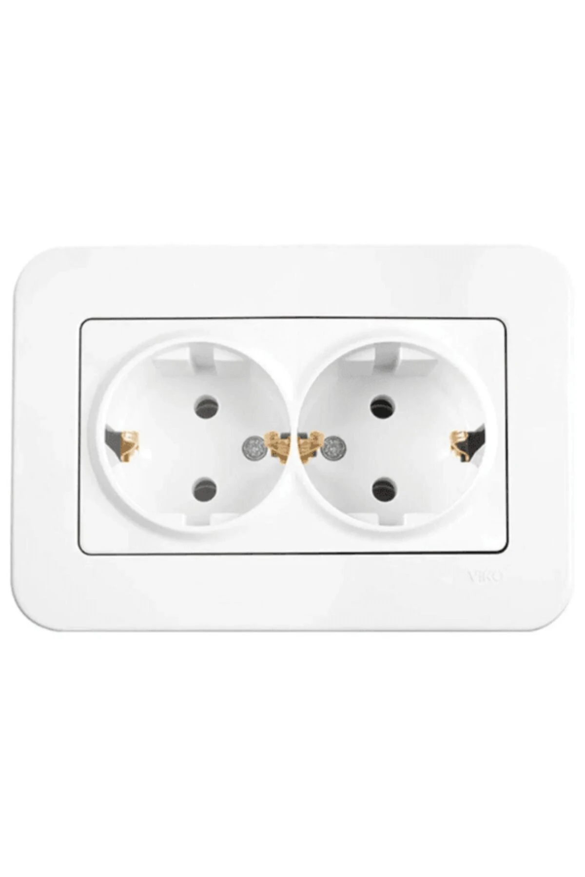 Viko Linnera İkili Topraklı Priz Beyaz 90440056 (Çerçeve Dahil) (4 Adet)