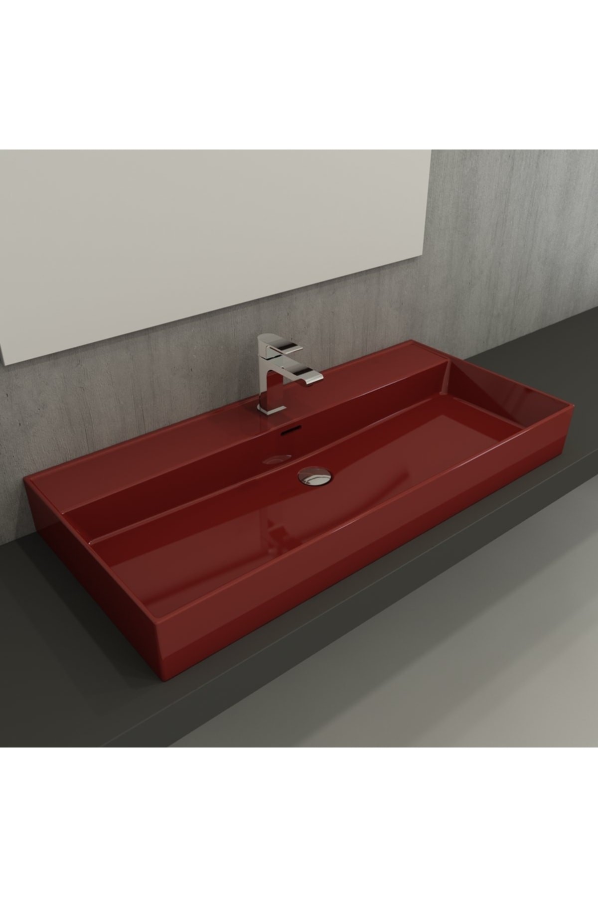 Milano Lavabo 100 Cm Parlak Kırmızı 1378-019-0126