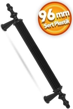 Ovacık (96 mm 9.6 cm) Mat Siyah Metal Mobilya Mutfak Çekmece Dolap Kapak Kulpu Kulbu Kulpları