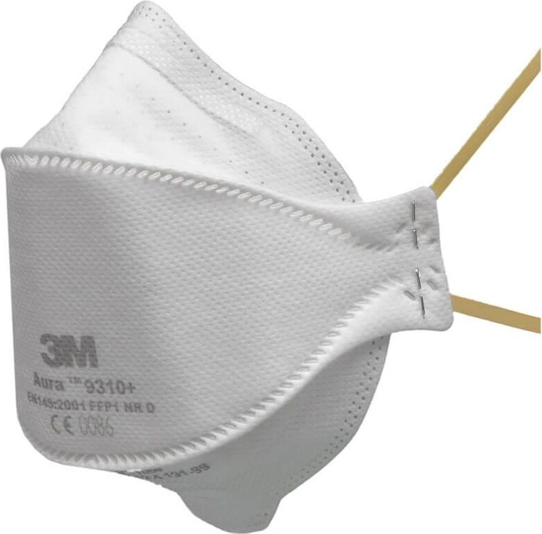 9310A Aura Ffp1 Maske Partikül Solunum Maskesi, Valfsiz, 9310+ Paket Içi 20 Adet