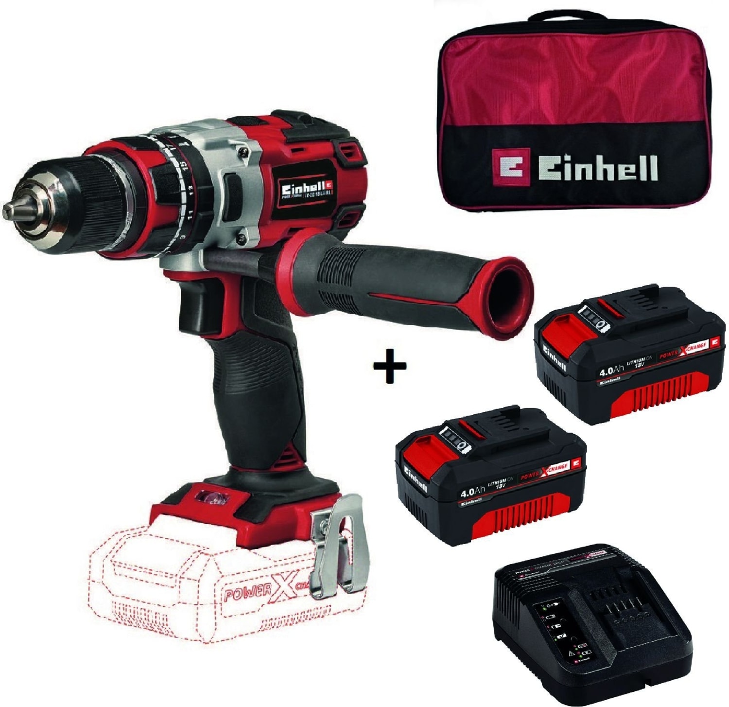 Te-Cd 18 Li-I Bl Darbeli Matkap + 2x4 Ah Starterkit + Bezçanta
