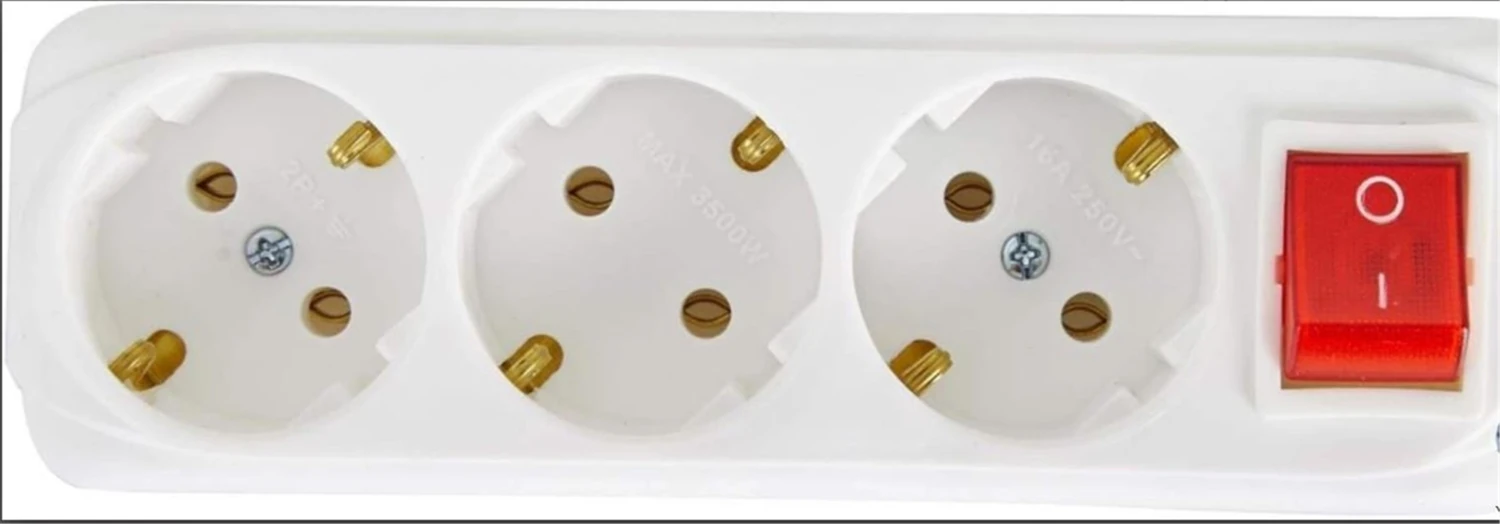 Almera 3lü 3mt Anahtarlı Topraklı Priz (9230203)