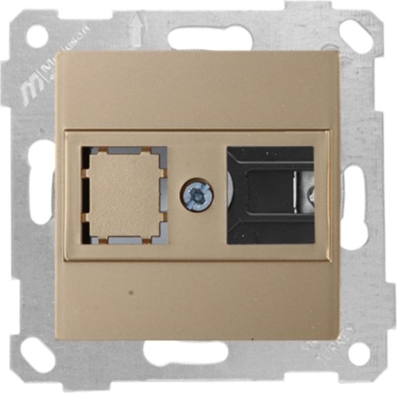 Rita A.altın Mek+Tuş 1RJ45 (Konnektörsüz)Data Prizi