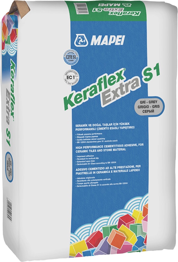 Keraflex Extra S1 Gri 25 kg (Yüksek Performanslı Seramik Yapıştırıcı)