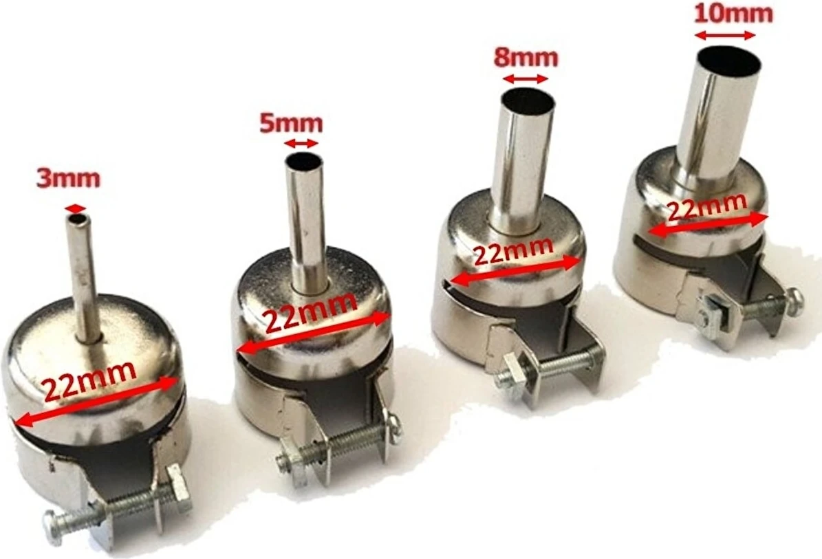 878D 898D Havya Için Hava Üfleme Nozul Başlık 3-5-8-10MM 4 Adet