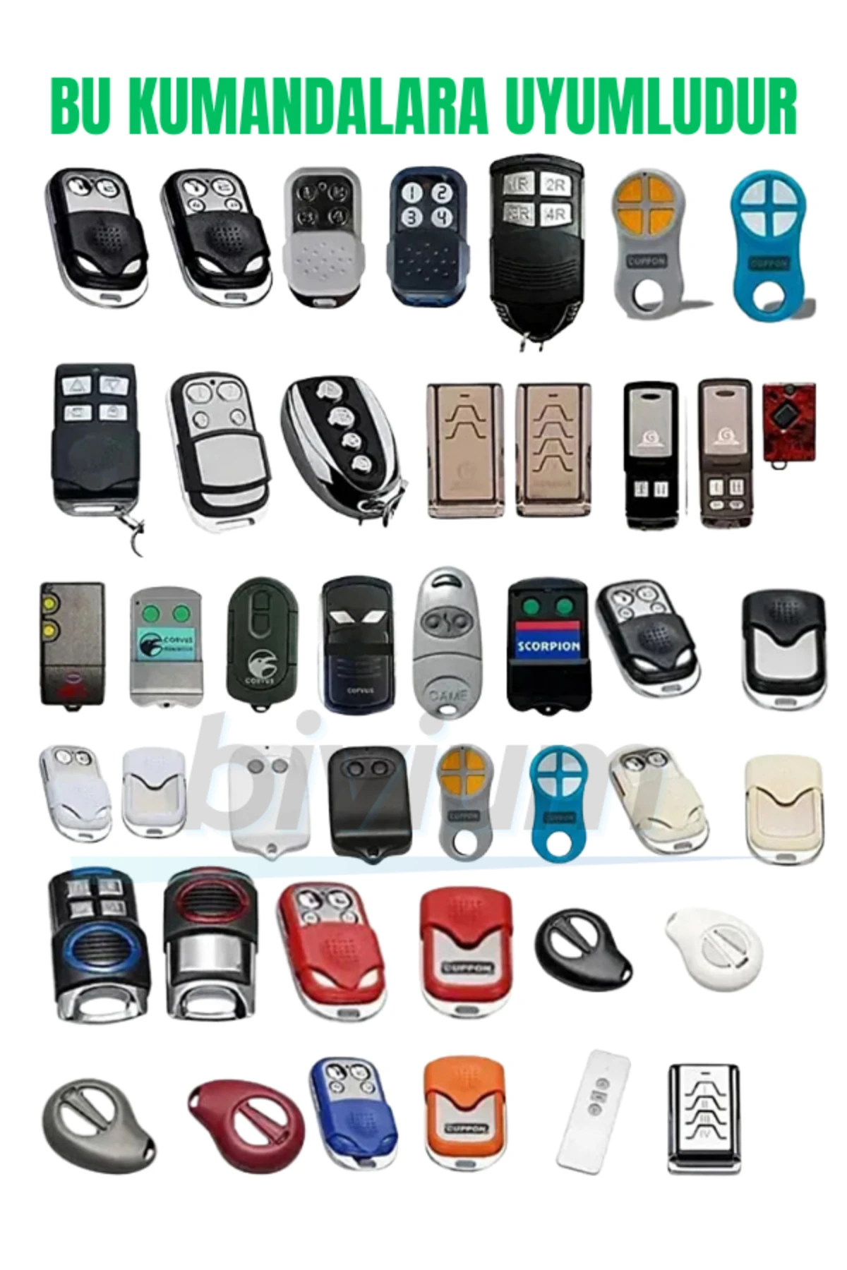 AKILLI KODLANABİLİR VE KOPYALANABİLİR OTOPARK BARİYER GARAJ KUMANDASI 433 MHZ SARI