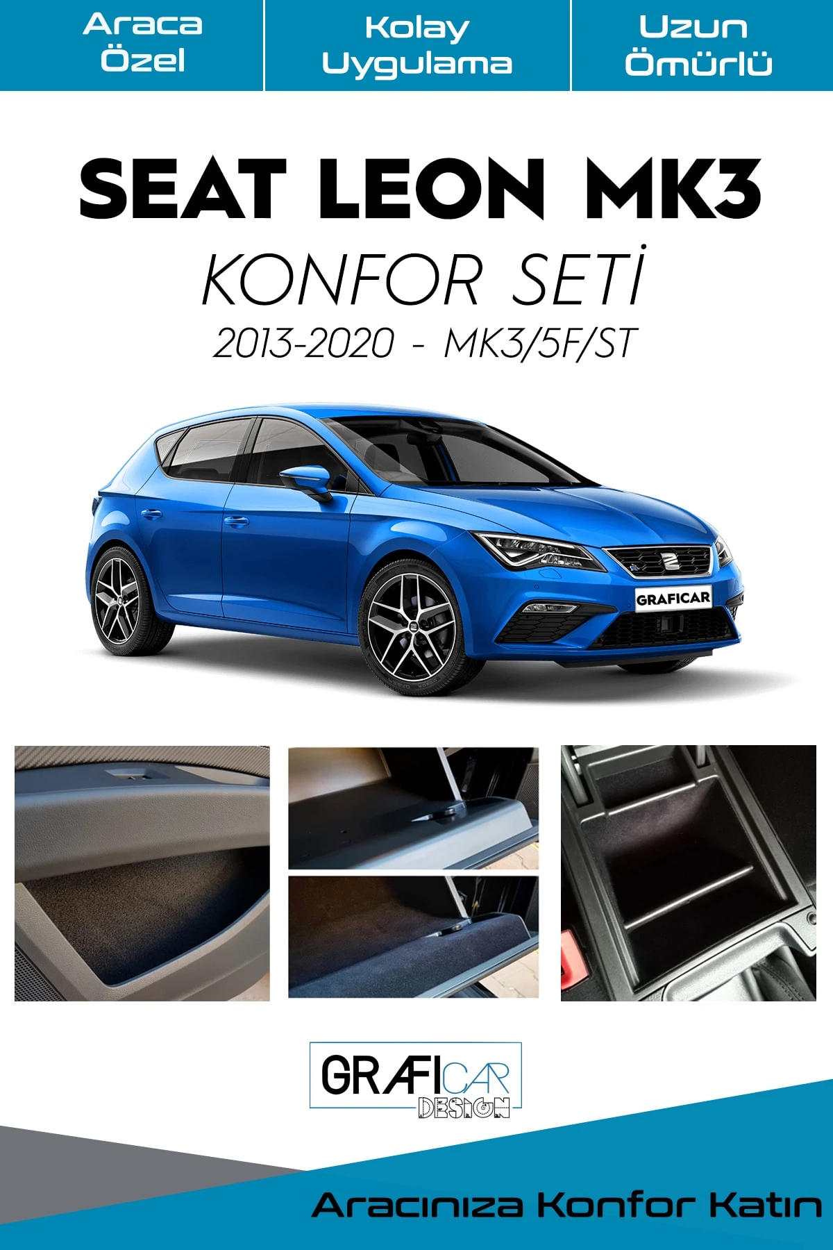 Seat Leon Mk3 Konfor Seti-iç Trim Kumaş Kadife Kaplama-ses Izolasyon Amaçlı /2013-2020-mk3/5f/st