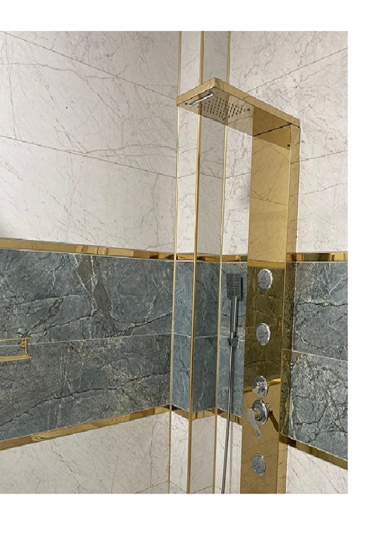 Sam Fırat Gold Duş Paneli ,duş Kolonu, Robot Duş, Duş, Gold Rengi Dikey Jakuzi