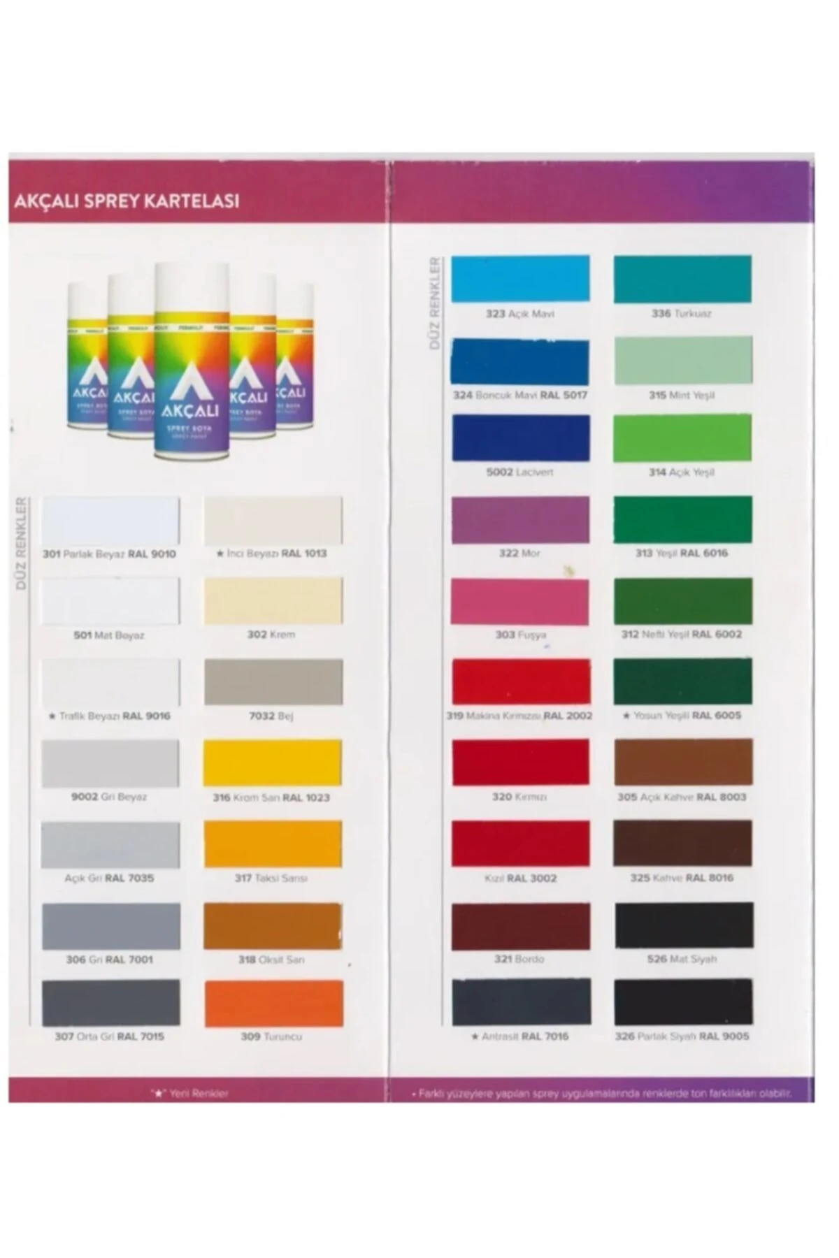 400ml 501 Mat Beyaz Sprey Boya Düz Renk