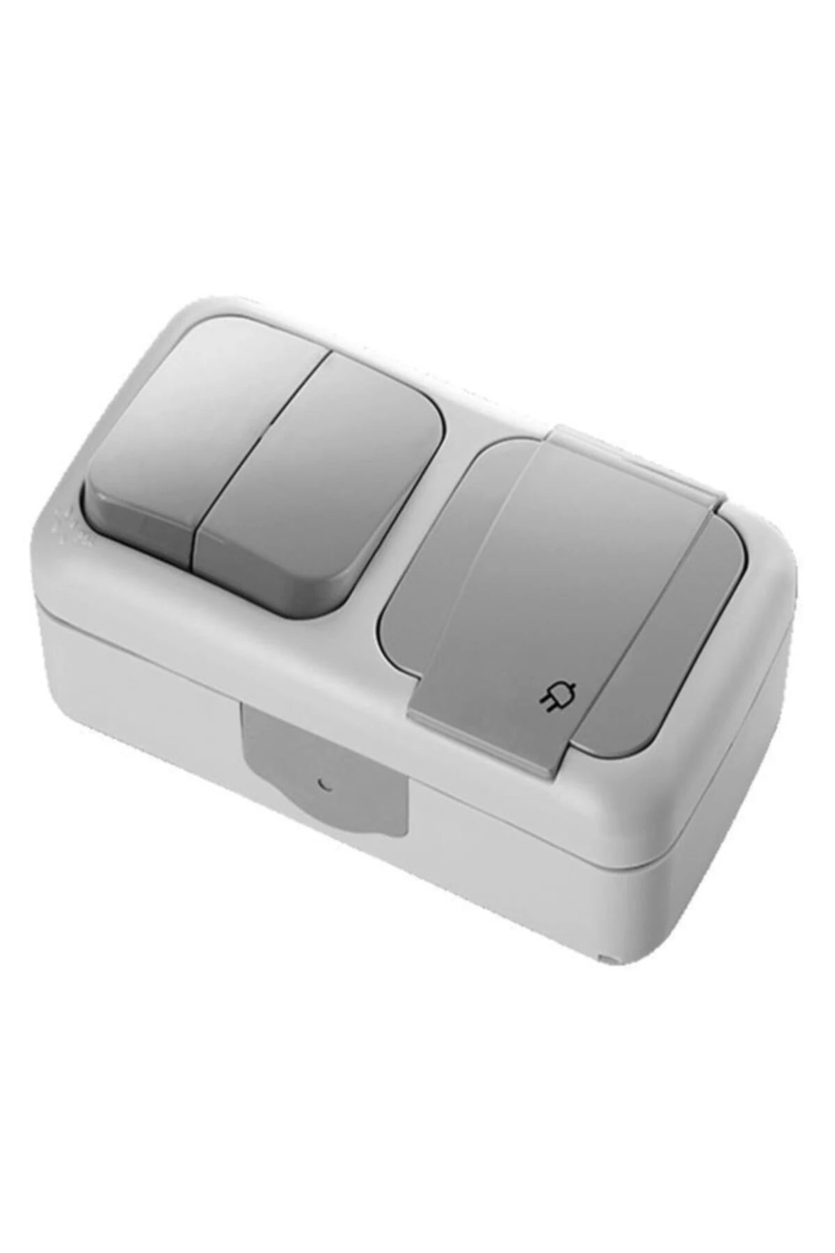 Palmiye Komutatör+Top.Priz Gri 2670780033