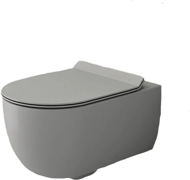 Bocchi V-Tondo Rimless Asma Klozet Kanalsız Kapak Hariç Mat Gri 1416-006-0128