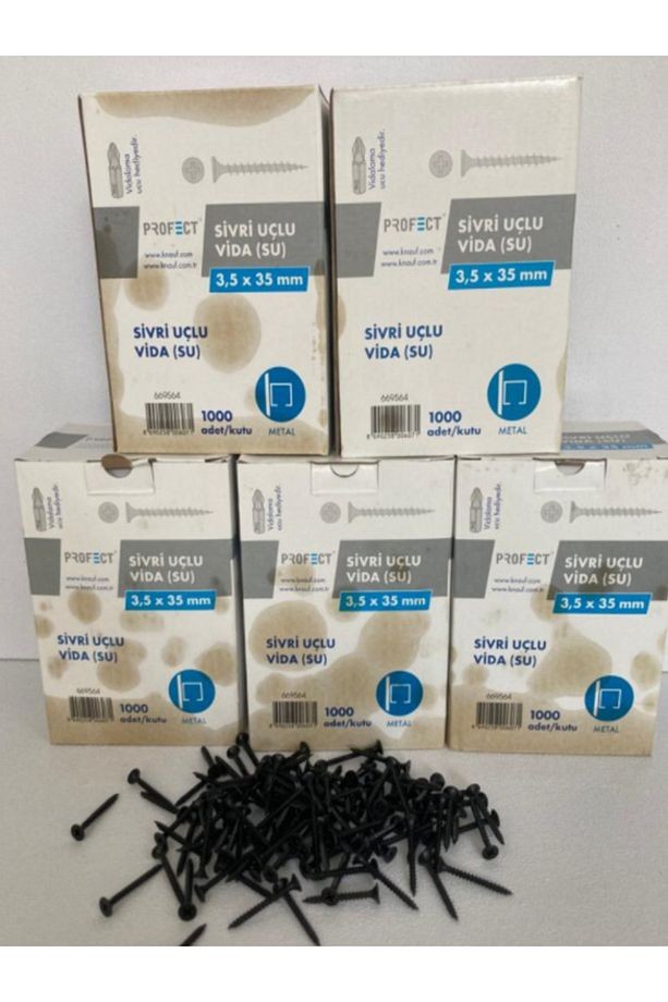 Profect Sivri Uçlu Alçıpan Vidası 3,5x35mm (1.000 Adet)