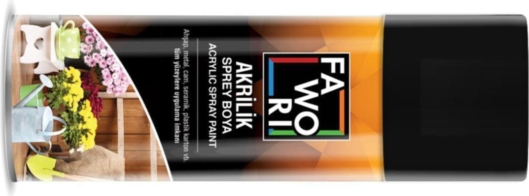 Akrilik Sprey Boya Parlak Siyah 400 ml 6 Adet