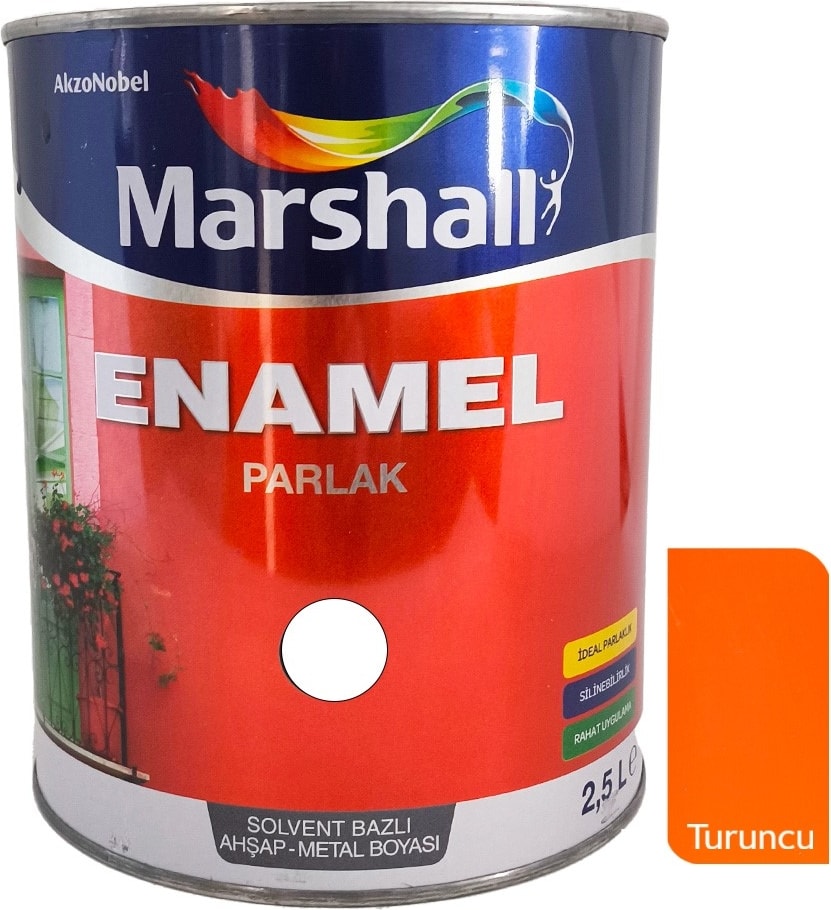 Enamel Sentetik Parlak Yağlı Boya 2.5 Lt Turuncu