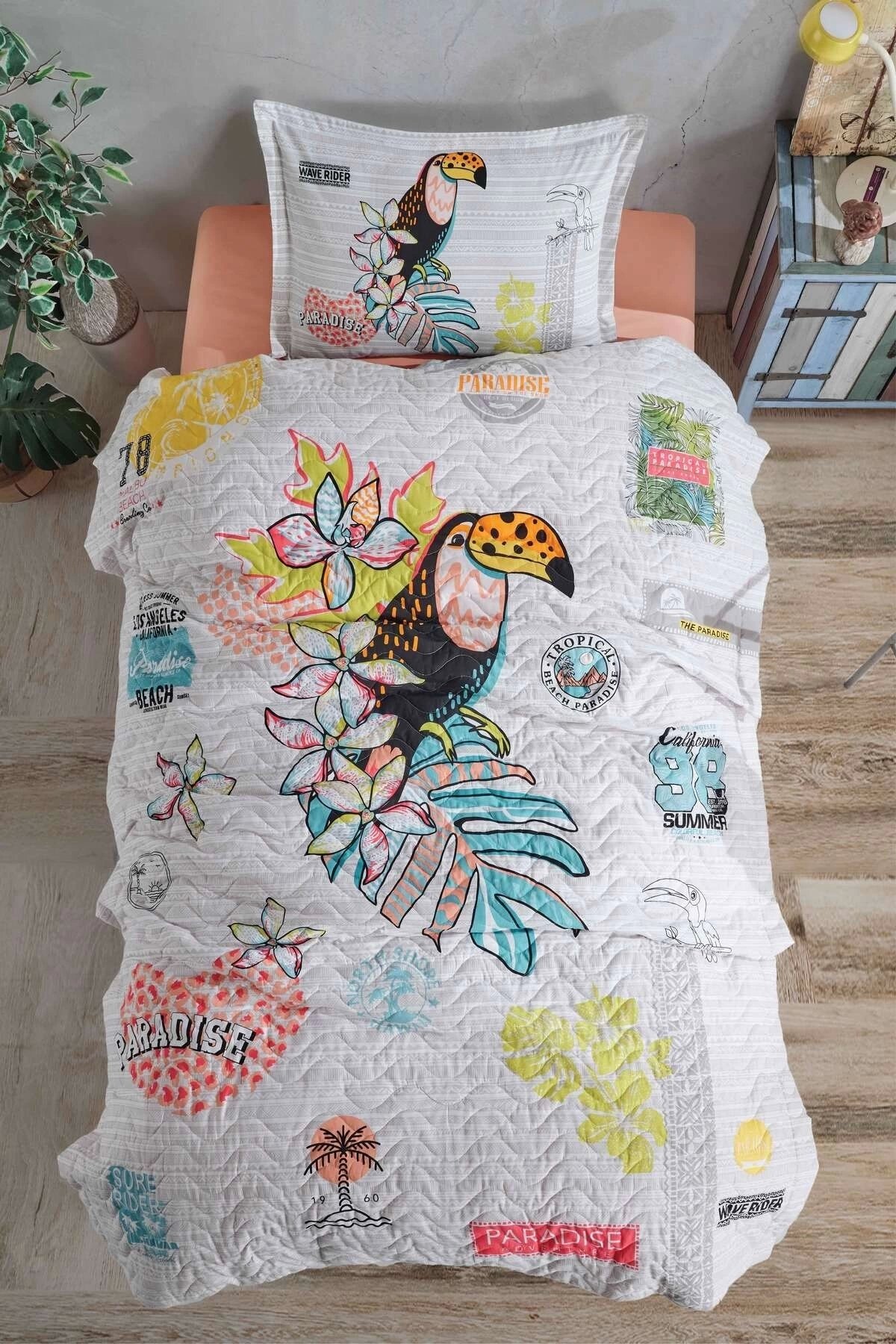 Ranforce %100 Pamuk Tek Kişilik Dört Mevsim Set Paradise
