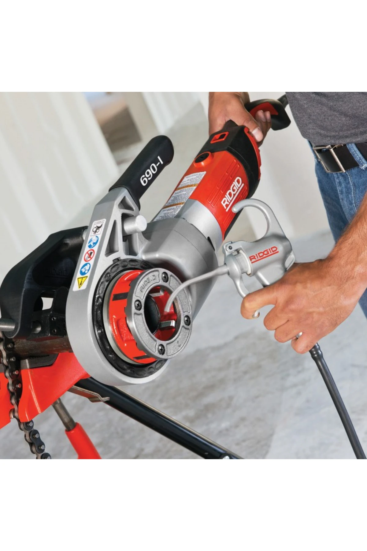 Rıdgıd 44933 Model 690-I 1/2''-2''Elektrikli El Paftası