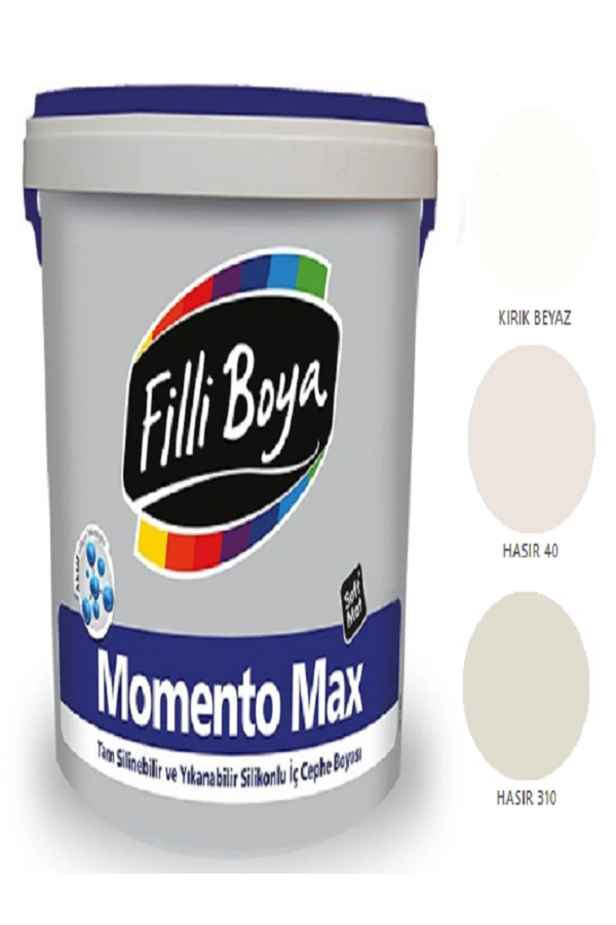 Filli Momento Max Tam Silinebilir Yıkanabilir Silikonlu Mat Boya 15lt (hasır 40)