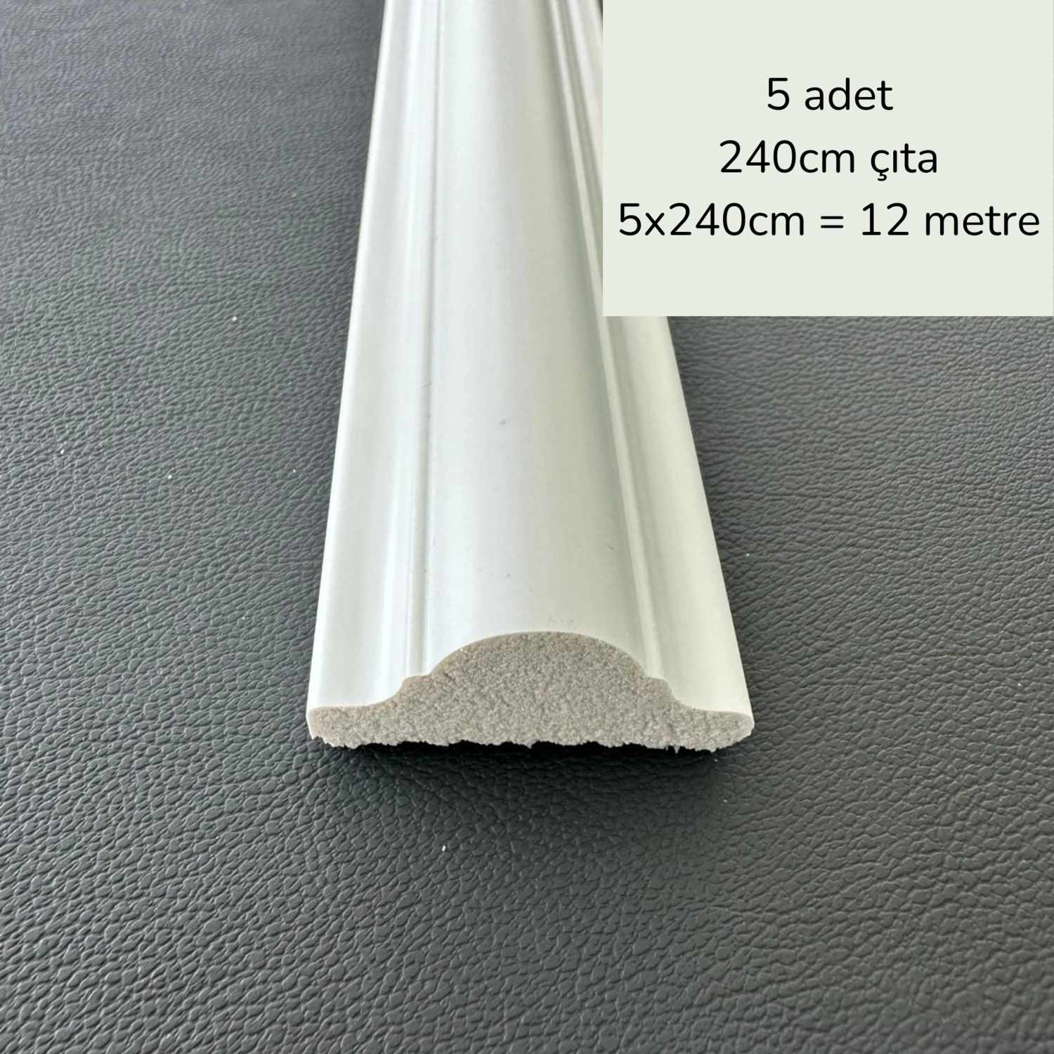 Dekoratif Boyanabilir 5 Adet 4 cm Polistren Duvar Çıtası