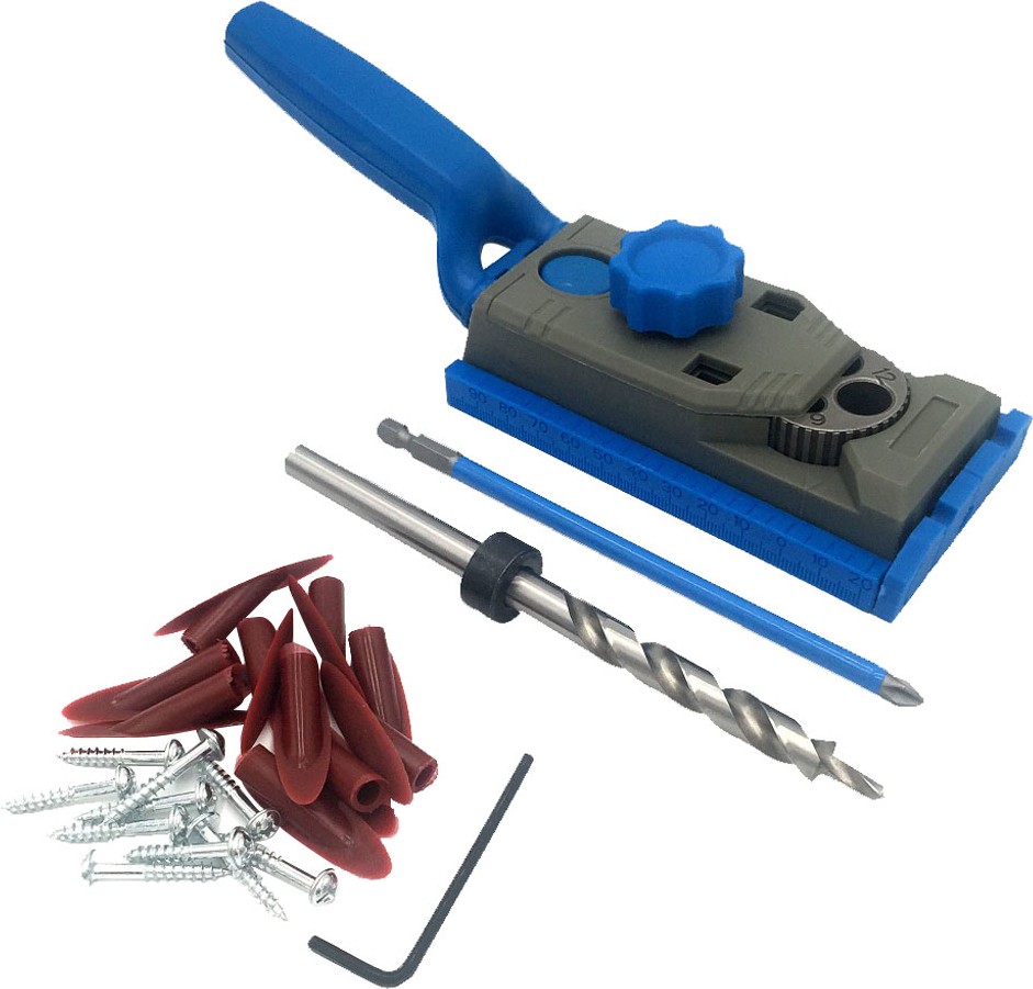 F Fityle Mini Cep Delik Jig Kiti Ortak Aracı Ağaç Işleme Eğik Matkap Kılavuzu Bits Set