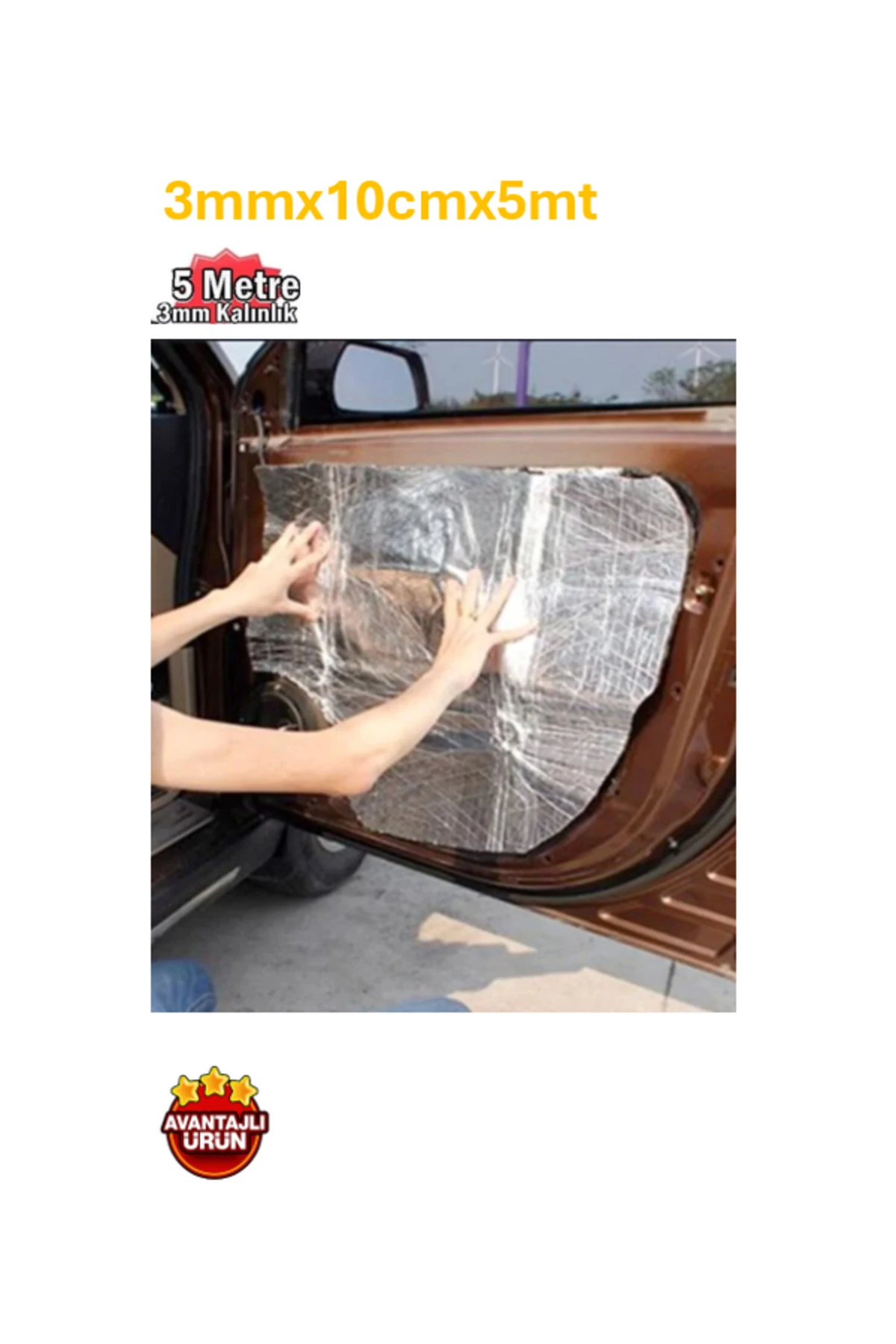 Folyolu Kauçuk Bant 3mmx10cmx5mt Isı Ve Ses İzolasyon Bandı Alüminyum Kauçuk Yalıtım Bandı