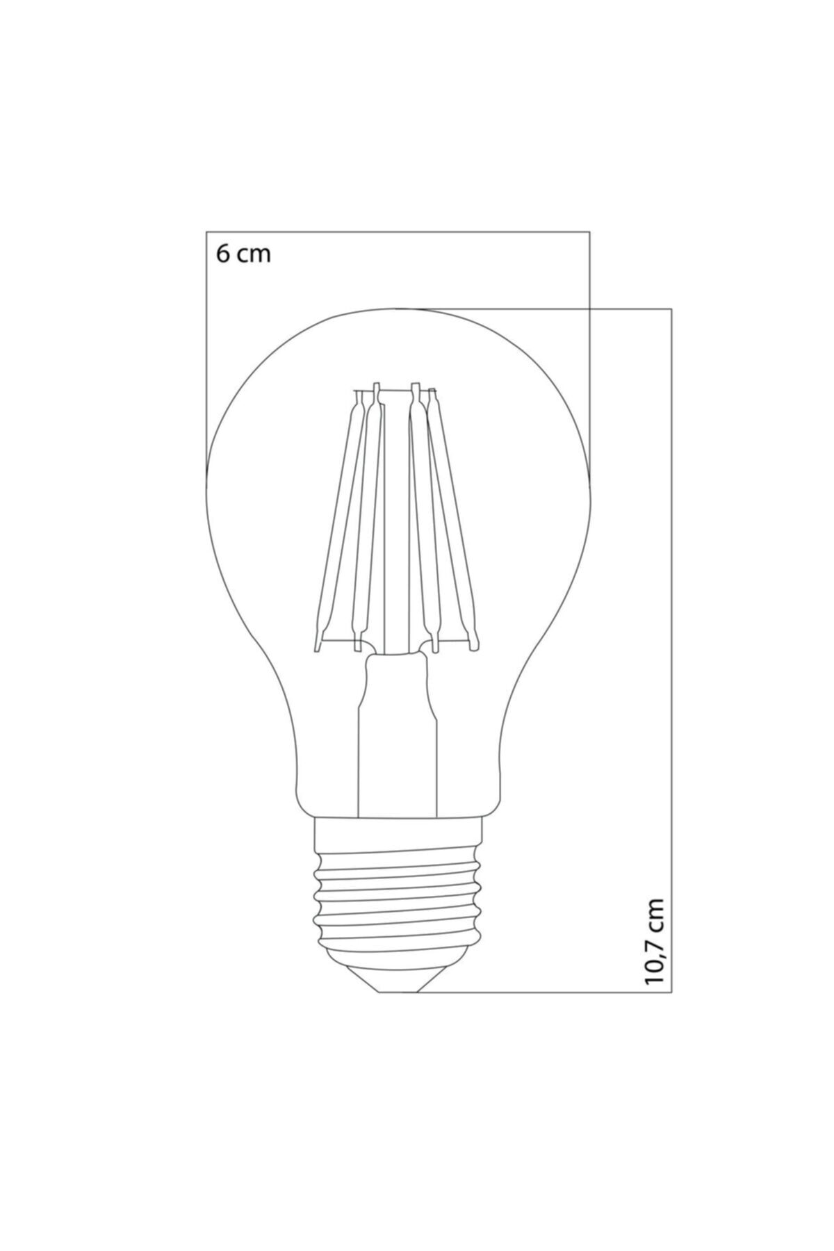Led Filament Rustik Ampul E27 8W 3000K Gün Işığı