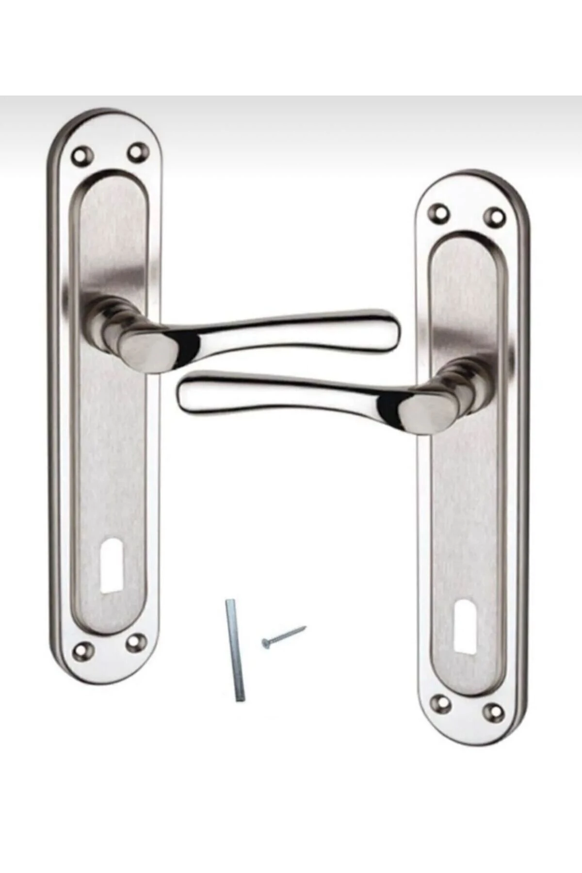 Kapı Kolu Nikel Saten Mobilya Kulpları Turkuaz TR Uzun